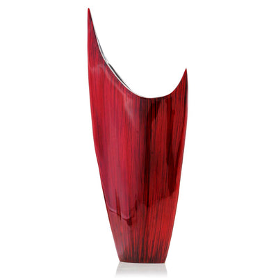 Acentuada Pointed Red Glaze Vase