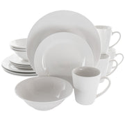 Elama 16 Piece Marshall Porcelain Dinnerware Set White - Home Décor & Things Are Us
