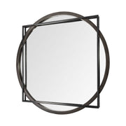 Round & Square Black  Wall Mirror