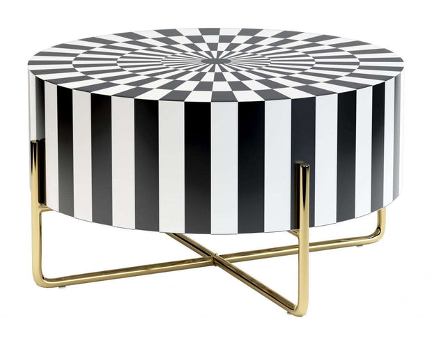 Thistle Coffee Table, Black & White - Home Decor & Things Are Us