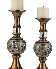 Langi Candleholder Silver & Gold - Set of 2 - Home Decor & Things Are Us