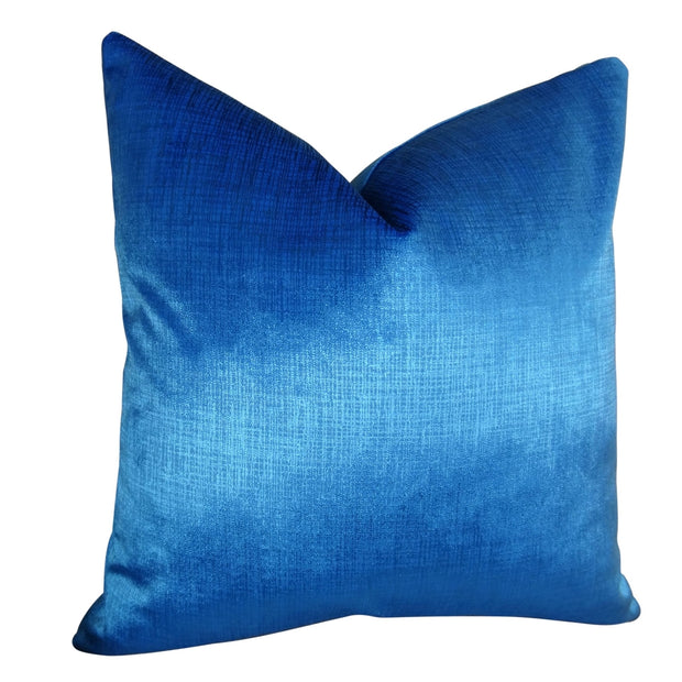 Plutus Lumiere Azure Handmade Throw Pillow Blue - 20 x 30 in.