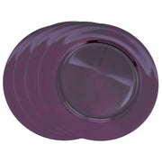 Round Classic Design Charger Plate - Eggplant Set of 4