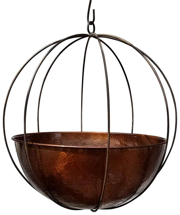 Extra Large Globe with Hammered Copper Planter - Home Décor & Things Are Us
