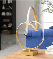 Abstract Infinity Modern Table Lamp, Matte Gold - Home Décor & Things Are Us