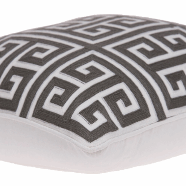Parkland Collection Adora Grey & White Square Pillow Cover - Home Décor & Things Are Us