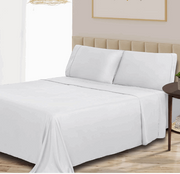 Rayon from Bamboo 300 Thread Count Solid Sheet Set Queen-White - Home Décor & Things Are Us