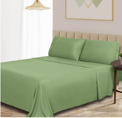 Rayon from Bamboo 300 Thread Count Solid Sheet Set Split King-Sage - Home Décor & Things Are Us