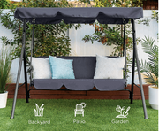 Outdoor 2 Person Patio Swing, Black - Home Décor & Things Are Us