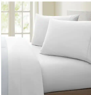 Egyptian Cotton 1000 Thread Count Solid Sheet Set King-White - Home Décor & Things Are Us