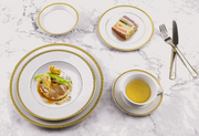 Dinnerware 57Pc. Serv-8 Gold - Home Décor & Things Are Us