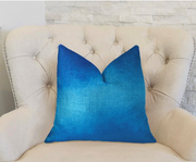 Plutus Lumiere Azure Handmade Throw Pillow Blue - 20 x 30 in.