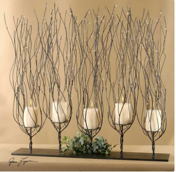 Fedora Candelabra with Candle Included