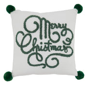 White Merry Christmas Throw Pillow-Home Decor & Things Are Us