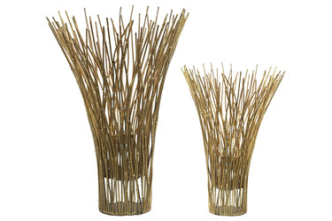 Bamboo Decor, Gold - Set of 2