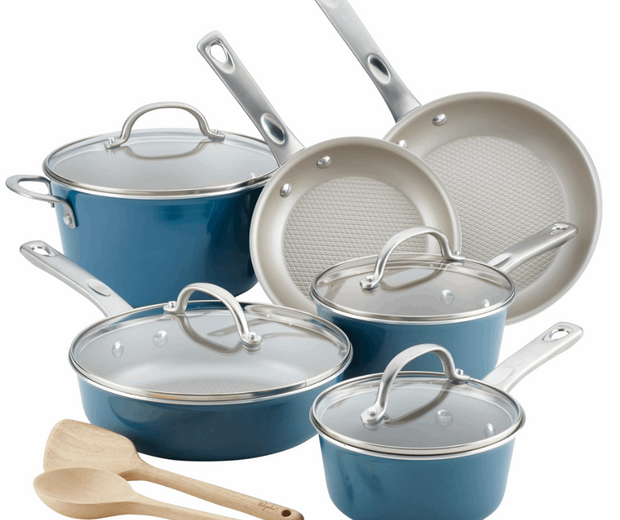 Ayesha Curry Porcelain Enamel Nonstick Cookware Set, Twilight Teal, 12 Piece - Home Décor & Things Are Us