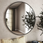 Bali Modern Round Wall Mirror Gray - Home Décor & Things Are Us