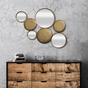 Benuve Golden Multi Level Wall Mirror - Home Décor & Things Are Us