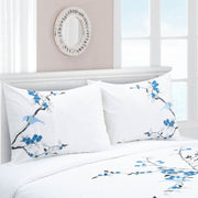 Blue and White King 100% Cotton 200 Thread Count Washable Duvet Cover Set - Home Décor & Things Are Us