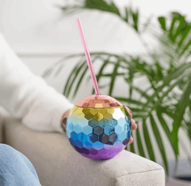 Blush Rainbow Disco Ball Tumbler Assorted Color - Home Décor & Things Are Us