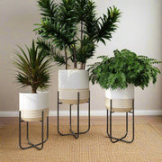 Bodhi Modern Planters, White & Gold - Set of 3 - Home Décor & Things Are Us