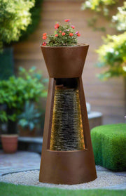 Cascade Fountain with Flower Pot At Top - Home Décor & Things Are Us