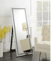 Cheval Mirror with Rhinestone, Silver - Home Décor & Things Are Us