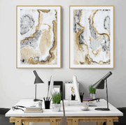 Cinder & Smoke II, Framed Fine Art Print with Glass - Gold - Home Décor & Things Are Us