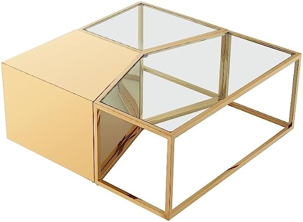 Kristy Coffee Table, Gold - 3 Piece - Home Decor & Things Are Us