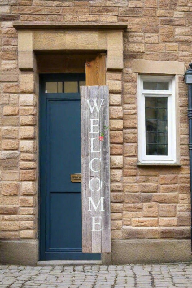 Dark Gray And White Front Porch Welcome Sign - Home Décor & Things Are Us