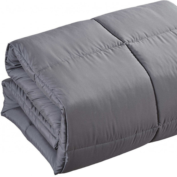 Dark Gray California King Polyester Thread Count Down Alternative Comforter - Home Décor & Things Are Us