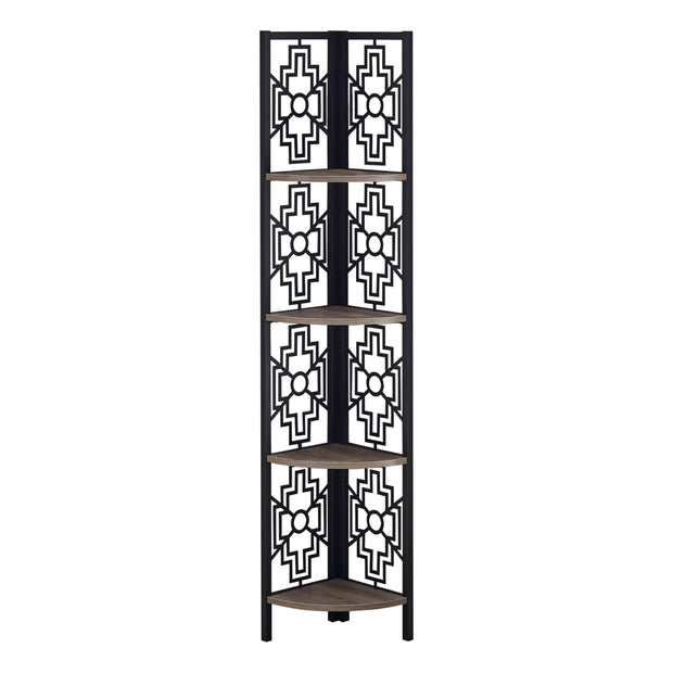 Dark Taupe Metal Corner Bookcase - Home Décor & Things Are Us