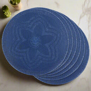 Design Imports French Blue Floral Woven Round Placemat - Set of 6 - Home Décor & Things Are Us