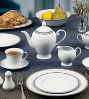 Dinnerware 57Pc. Serv - 8 Silver - Home Décor & Things Are Us