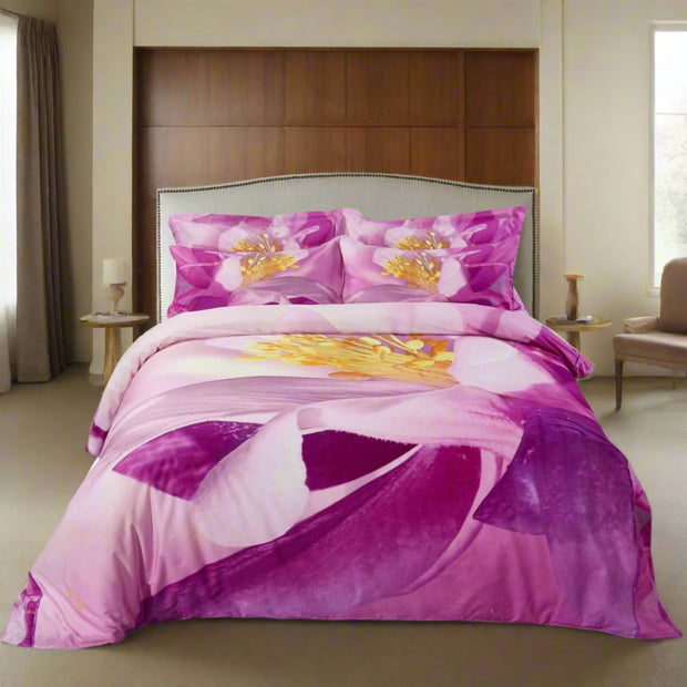 Dolce Mela Floral Bedding Duvet Cover Set, Queen Size - Home Décor & Things Are Us