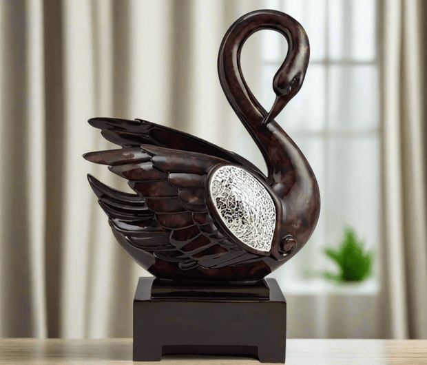 Dove Figurine Sculpture, Marbleized Cherry Brown - Home Décor & Things Are Us