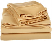 Egyptian Cotton 1500 Thread Count Solid Sheet Set King - Gold - Home Décor & Things Are Us