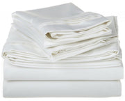 Egyptian Cotton 1500 Thread Count Solid Sheet Set Queen - White - Home Décor & Things Are Us