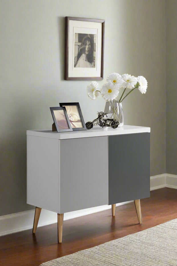 Entry Way Accent Table - White & Grey - Home Décor & Things Are Us