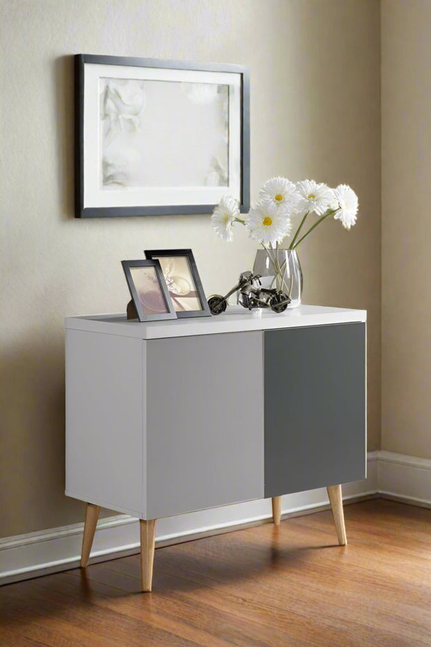 Entry Way Accent Table - White & Grey - Home Décor & Things Are Us