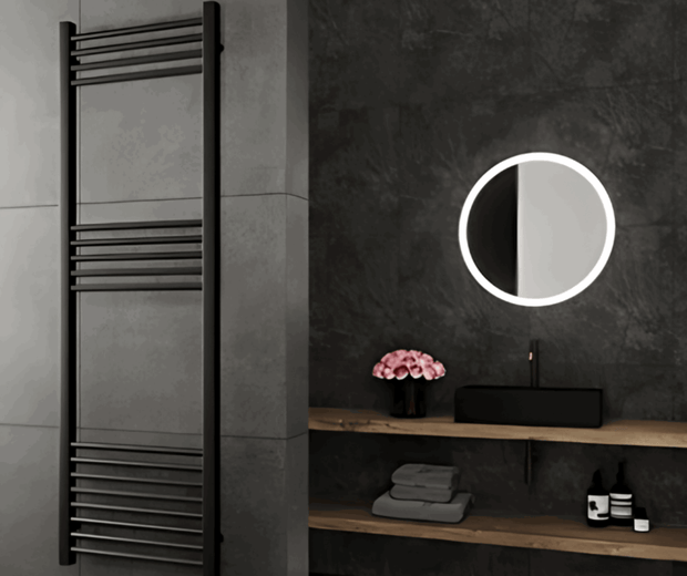 Eos Wall Mounted Electric Towel Warmer Black - Home Décor & Things Are Us