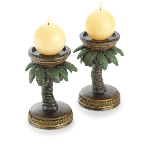 Tropical Palm Tree Candle Holders - Home Décor & Things Are Us