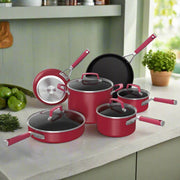 Foodi Never Stick Cookware Set, Red - Home Décor & Things Are Us