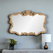 Gold Leaf Mirror with Decorative Textured Frame - Home Décor & Things Are Us