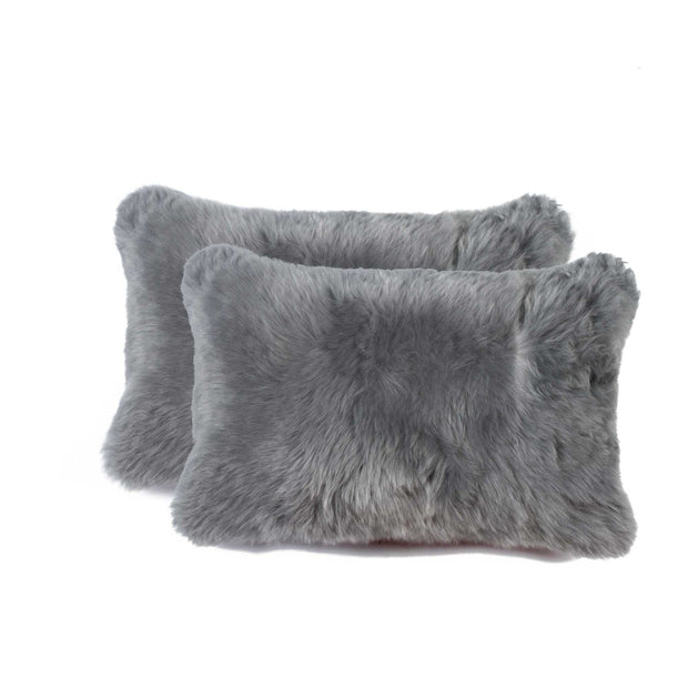 Gray Sheepskin Pillow 2 Pack - Home Décor & Things Are Us