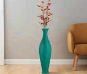 Green Modern Decorative Bamboo Floor Flower Vase for Living Room, Entryway or Dining - Home Décor & Things Are Us