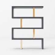 Grey Elm And Gold Four Tier Zig Zag Bookcase - Home Décor & Things Are Us