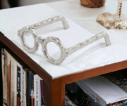 Hammered Silver Metal Eyeglasses Sculpture - Home Décor & Things Are Us