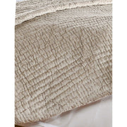 Hand Stitched Velvet King Quilt, Beige - Home Décor & Things Are Us