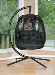 Hanging Egg Patio Chair, Black - Home Décor & Things Are Us